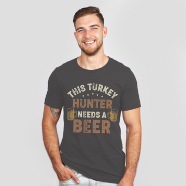 turkey hunter gray shirt